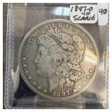 1897-O MORGAN SILVER DOLLAR SCARCE