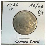1926-D BUFFALO NICKEL SCARCE DATE