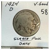 1924-D BUFFALO NICKEL SCARCE FULL DATE