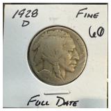 1928-D BUFFALO NICKEL FULL DATE