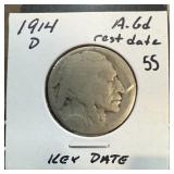 1914-D BUFFALO NICKEL KEY DATE