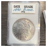 1890 MORGAN SILVER DOLLAR HIGH GRADE