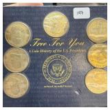 LOT OF 7 PRESIDENTIAL TOKENS