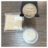 2PC LIBERIA PEARL HARBOR $5 COINS