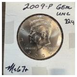 2009 GEM UNC JFK HALF DOLLAR