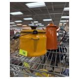 2PC GRANITEWARE ENAMELED KETTLE & TEAPOT