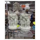2PC DUTCH CHALKWARE BOOKENDS