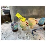 HAND MADE REAL PYSANKY WAX EGG & CUPS