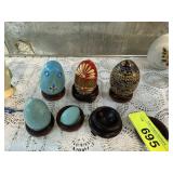 LOT OF EASTER EGGS WOOD ETC