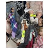 3PC VINTAGE MIDDLE EASTERN HAND PAINTED DOLLS