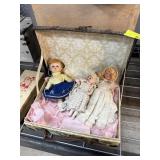 CASE W MIX VTF DOLLS GINNY / NANCY ANN + BISQUE