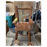 VINTAGE POSS ANTIQUE WOOD DOLL CHAIR