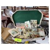LOT OF ANTIQUE EPHEMERA ADVERTISING GREETING CARDS