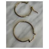 STERLING SILVER VERMEIL HOOP EARRINGS