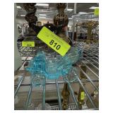 VINTAGE GLASS CARRIAGE BUGGY MATCH HOLDER STRIKER