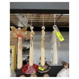 4PC PUTTING ON THE RITZ HANGING TASSEL DOLLS