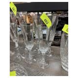 4PC CRYSTAL CHAMPAGNE FLUTES NORITAKE ETC