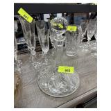 VINTAGE FLAT BOTTOM CRYSTAL DECANTER