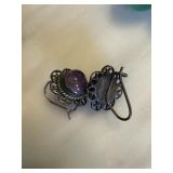 STERLING SILVER AMETHYST EARRINGS