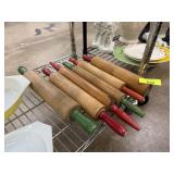 LOT OF 6 VINTAGE ROLLING PINS