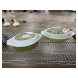 2PC PYRE VERDEX OLIVE BAKING DISHES