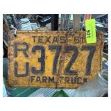 VINTAGE 1951 FARM TRUCK LICENSE PLATE