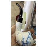 VINTAGE BLUE MARBLED TOBACCO PIPE