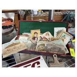 LOT OF ANTIQUE EPHEMERA ADVERTISING GREETING CARDS