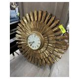 VINTAGE SYROCO MID CENTURY STARBURST CLOCK