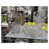 2PC CUT CYRTSL VASE / BOWL PLATE