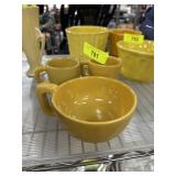 3PC FRANKOMA POTTERY CUPS/ MUGS