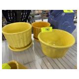 3PC MCCOY / FLORALINE POTTERY PLANTERS