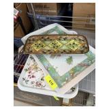 LOT OF MIXED SERVING TRAYS