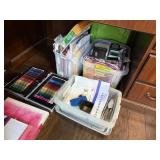 CONTENTS UNDER DESK LOT OF CRAFTS