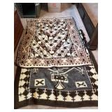 2PC LARGE YEI INDIAN THEME BLANKETS + LINENS