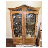 2PC GLASS FRONT CURIO / DISPLAY CABINET UNITS