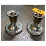 STERLING SILVER WEIGHTED CANDLESTICKS