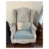 PRETTY WINGBACK UPHOLSTERED HIGH BACK CHAIR