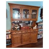 PRETTY CHINA CABINET W CONTENTS IN CABINET BELOW