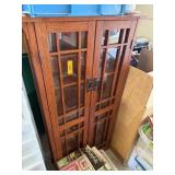 GLASS FRONT WOOD CABINET