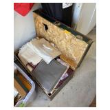 LARGE TRUNK FOOT LOCKER W FABRIC