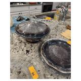 LOT OF SILVERPLATE TRAYS / CHAFFING DISH