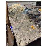 2PC MATCHED GLASS CAKE PLATTERS