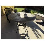 STONE TOP PATIO TABLE