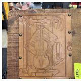MOUNTED HAND TOOLED LEATHER PANEL