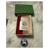VINTAGE KOREAN LIGHTER MILITARY W BOX RED NOTE