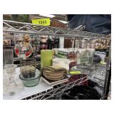 LARGE LOT OF MIXED KITCHEN GLASSWARE MORE