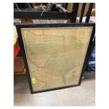 FRAMED TEXAS MAP