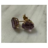 14K GOLD & AMETHYST EARRINGS