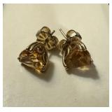 10K GOLD GEMSTONE EARRINGS